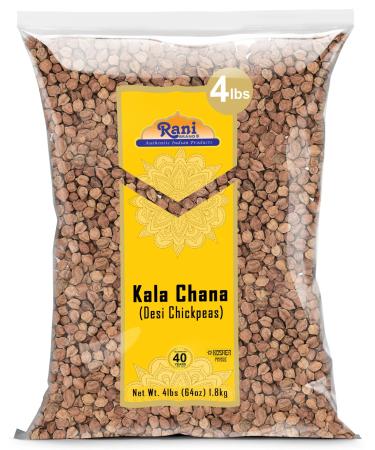 Rani Kala Chana (Desi Chickpeas Chana with Skin) 64oz (4lbs) 1.81kg Bulk All Natural | Gluten Friendly | Non-GMO | Vegan | Kosher | Indian Origin Kala Chana 1.81 kg (Pack of 1)