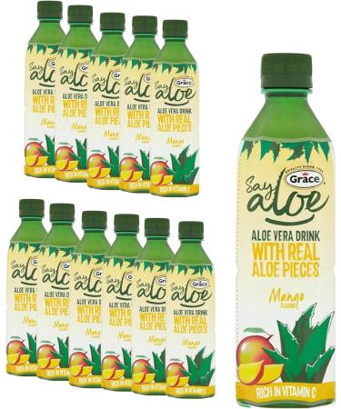 12 x 500ml Real Aloe Vera Soft Drink Juice Vitamin C Mineral Mango - Buy Online on SooperMarket.com