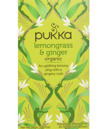 PUKKA Organic Lemongrass Ginger Tea, 20 CT 20 Count (Pack of 1)