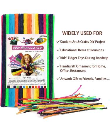 Bofoho 500pc Bendable Wax Yarn Sticks: Non-Toxic Craft Material - Perfect Gift for Teen DIY Projects - Buy Online on SooperMarket.com