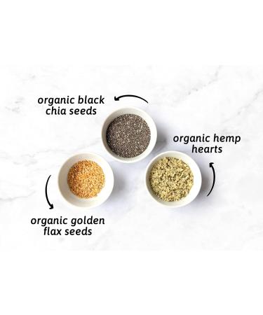 Organic Chia Flax Hemp Seeds Mix 5lb - Non-GMO Vegan Kosher Blend for Smoothies & Salads - Buy Online on SooperMarket.com