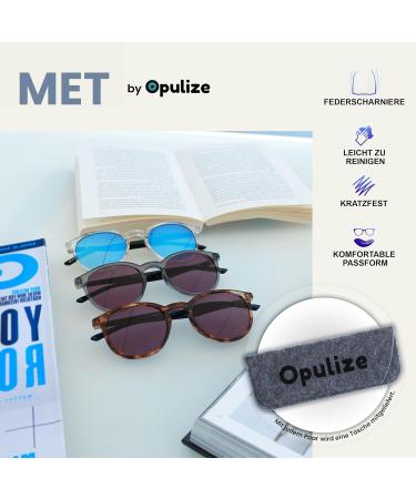 Shop Opulize Slim Round Frame Sunglasses - Scratch-Resistant UV400 Tinted Lenses for Men | Spring Hinges & Clear Front | International Shipping Available - Buy Online on SooperMarket.com