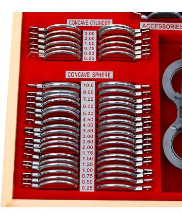 104pcs Optometry Trial Lens Set - Metal Rim Test Lenses & Aluminum Box - Essential Optical Equipment for Eye Care - Buy Online on SooperMarket.com