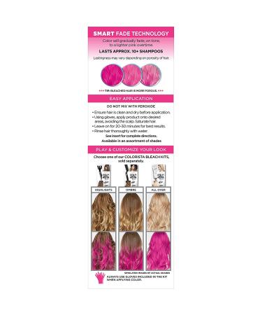L'Oreal Paris Colorista Metallic Pink Hair Color Kit for Light Blonde or Bleached Hair - Buy Online on SooperMarket.com
