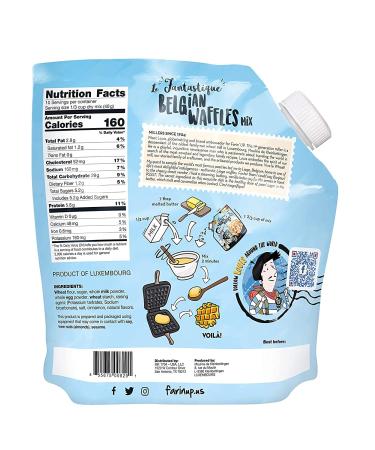 Le Fantastique Belgian Waffle Mix With Sugar Pearl. By FarinâUP  Non-GMO  just add milk & butter - 21.16 oz  Makes 16 Waffles - Buy Online on SooperMarket.com