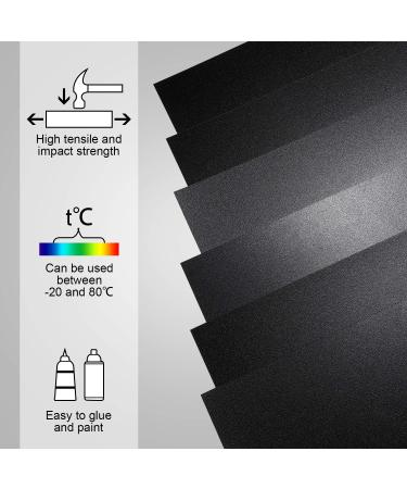 6 Pieces 12x12 Inch Moldable ABS Plastic Sheets for DIY Crafts - High Tensile & Impact Strength, Ideal for Home Projects - Buy Online on SooperMarket.com