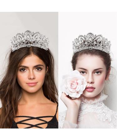 wedding crown tiara rhinestone bridal crown headband for the bride with side comb - Buy Online on SooperMarket.com