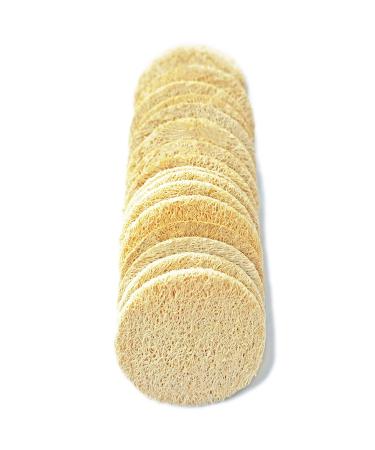 18 Pack Natural Loofah Exfoliating Face Pads - Facial Body Scrubbers for Bath, Shower, and Spa - Bulk Loofahs Scrubber for Cleansing Skin - Men and Women - Buy Online on SooperMarket.com