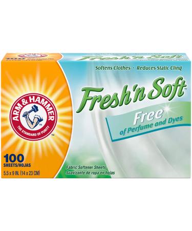 ARM & HAMMER Fabric Softener Sheets Free of Perfumes and Dyes 100 ct