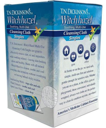 T.N. Dickinson's Witch Hazel Cleansing Cloth Towelette Singles - 14 Count (Pack of 1) - Buy Online on SooperMarket.com