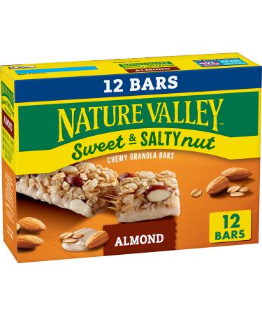 Nature Valley Sweet and Salty Nut Bar, Almond, Value Pack, 14.4 oz, 12 Count Box 12 Count (Pack of 1)