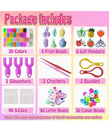 Yowamho 1581+ Loom Bands Kit: 30 Variety Colors Rubber Band Bracelet DIY Crafting Gift for Kids Boys & Girls - 1400 Bands Included - Buy Online on SooperMarket.com