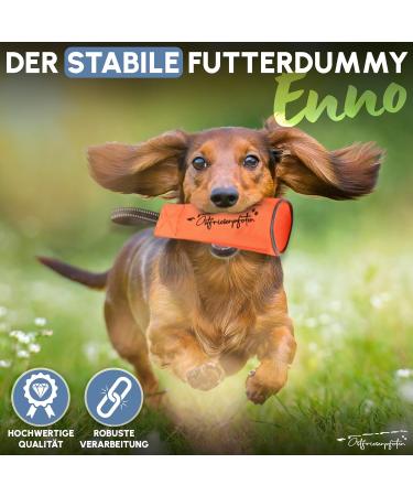 Ostfriesenpfoten Durable Feed Bag Enno - Washable Dog Dummy Size S Metal-Free Orange | Includes Agility Training eBook - All Breeds - Buy Online on SooperMarket.com