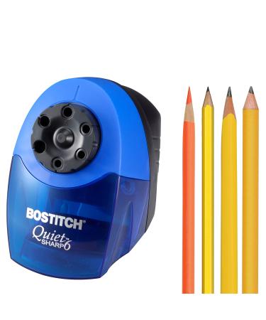 Bostitch Office QuietSharp 6 Electric Pencil Sharpener  Heavy Duty Classroom Sharpener  Size Selector with 6 Different Sizes  Compatible With Colored Pencils  Perfect for Classroom and Homeschool Use