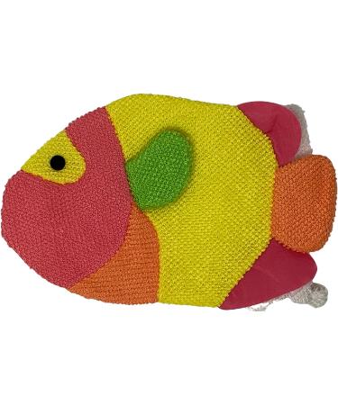 Colorful Fish Glove Washcloth and Loofah Set - Ideal for Kids and Adults Bath/Shower - Assorted Colors - Wholesale Bulk Lot - Buy Online on SooperMarket.com