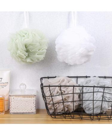 Pack of 4 Bath Sponge Loofahs - 60g Mesh Pouf Shower Scrunchies for Body Wash - Buy Online on SooperMarket.com