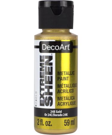 DecoArt Extreme Sheen 24K Gold Metallic Acrylic Paint 2 Fl. Oz. Bottle (Pack of 6) 2 Fl Oz (Pack of 6) 24K Gold - Buy Online on SooperMarket.com