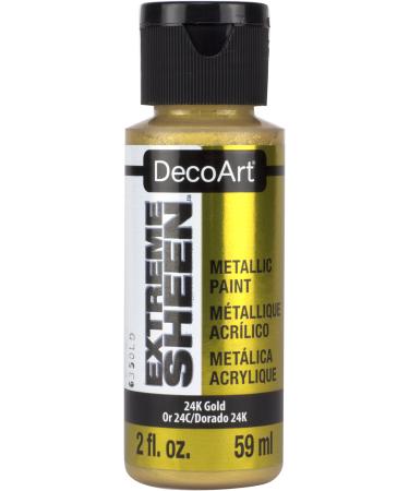 DecoArt Extreme Sheen Paint- 24k Gold 2fl oz 2 Fl Oz (Pack of 1) 24k Gold