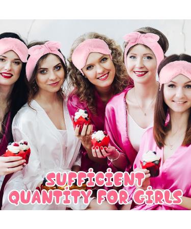 Jexine 24 Pcs Spa Headband Plush Sleep Eye Mask Bulk Set - Simple Style | Makeup Headband for Face Washing, Sleepover Party Supplies for Women - Buy Online on SooperMarket.com