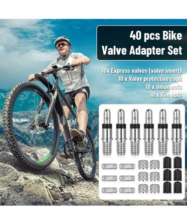 40-Part Bicycle Valve Replacement Set - Lightning Valve Dunlop Insert Seal & Caps for Easy Bike Maintenance - Buy Online on SooperMarket.com