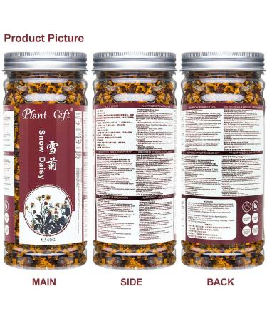Buy Kunlun Snow Daisy Tea - Snow Chrysanthemum Herbal Tea for Low Blood Pressure & Weight Loss | 40g/1.4oz - Natural Chinese Flora - International Shipping Available - Buy Online on SooperMarket.com