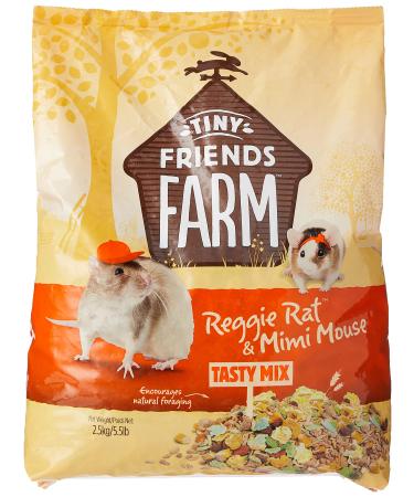 Supreme Petfoods Tiny Friends Farm Reggie Rat and Mimi Mouse Tasty Mix 2.5kg Vegetable 2.5 kg (Pack of 1)