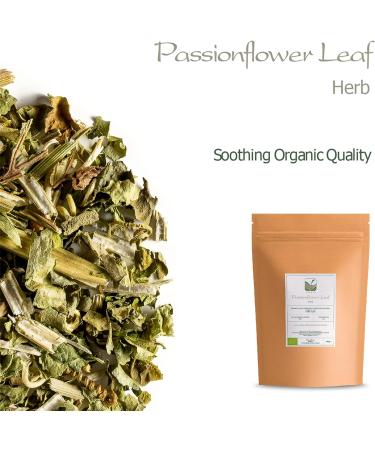 Organic Passion Flower Calming Tea - Whole Leaf Dried Passiflora Herb for Anxiety - 200g Pack - Buy Online on SooperMarket.com