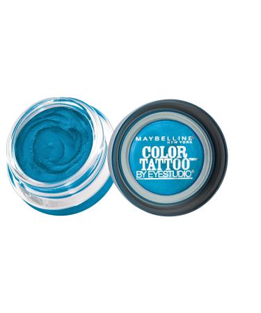 Maybelline New York Eyestudio ColorTattoo Metal 24HR Cream Gel Eyeshadow  Tenacious Teal  0.14 Ounce (1 Count) Tenacious Teal 0.14 Ounce (Pack of 1)