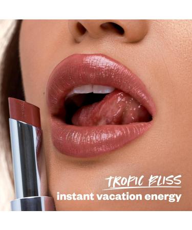 Kosas Wet Stick Lipstick - Moisturizing Shiny Sheer with Ceramides & Hyaluronic Acid - Soothes & Softens Lips - Tropic Bliss - Buy Online on SooperMarket.com