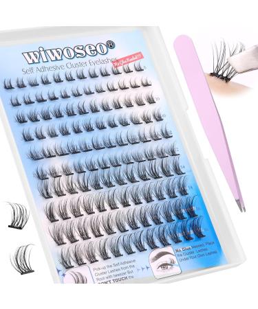 Self Adhesive Eyelashes - No Glue Needed, Natural Look Cluster Lashes (120pcs, 8-16MM) - Reusable & Beginner-Friendly - Buy Online on SooperMarket.com