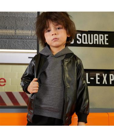 PatPat Toddler Hoodie | Boy Girl Hooded Sweatshirt | Solid Color Textured with Pocket | 3-4 Years | Grey - Buy Online on SooperMarket.com