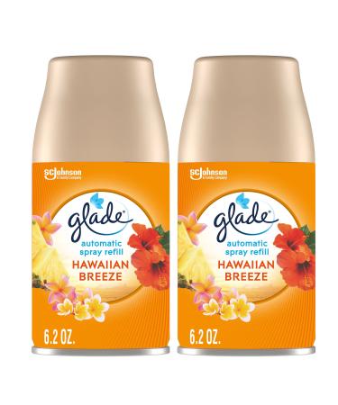 Glade Automatic Spray Refill, Air Freshener for Home and Bathroom, Hawaiian Breeze, 6.2 Oz, 2 Count