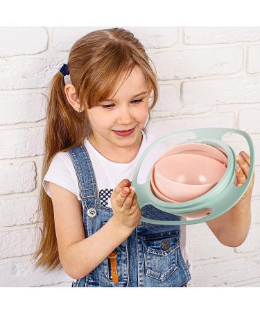 360 Degrees Gyro Bowl: Unspillable Anti-Spill Magic Bowl for Babies and Toddlers - Light Green - Buy Online on SooperMarket.com