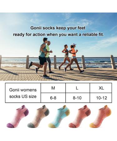 Women's Running Athletic Ankle Socks - 5-Pack Fun Sorbet Colors, Size 8-10 - Buy Online on SooperMarket.com