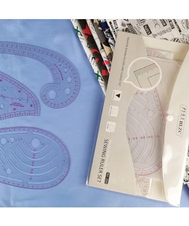 HLZC Fashion Clear Metric Sewing Ruler Set - 4-Piece Pink French Curve Pattern Making Kit - Buy Online on SooperMarket.com