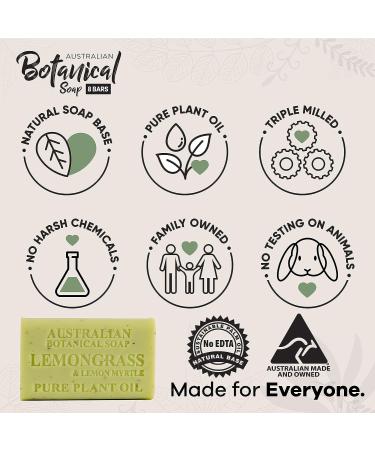 Australian Botanical Soap Lemongrass & Lemon Myrtle 6.6 oz | Shea Butter Enriched | All Skin Types | 1 Count - Buy Online on SooperMarket.com