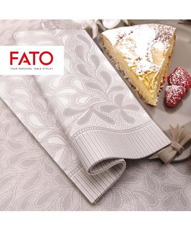 Buy Fato Dry Paper Napkins - Airlaid Textile Effect Pack of 50 40x40 Folded in 4 Botanic Dust Design - International Shipping Available - Buy Online on SooperMarket.com