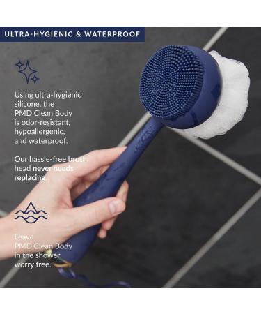 PMD Clean Body - Smart Waterproof Cleaning Device with Silicone Brush & Attachments | SonicGlow Vibration for Cleansing Peeling & Massaging - Navy - Buy Online on SooperMarket.com