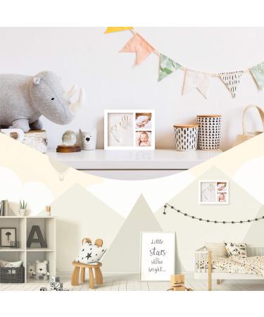 Keroos Plasterprint Baby Hand & Foot Set with Letter Stencils | Premium Wooden Frame | Safe Plexiglass | Ideal for Pets | Shop Internationally - Buy Online on SooperMarket.com
