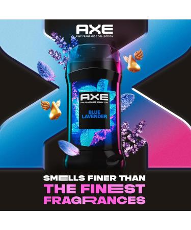 AXE Fine Fragrance Collection Deodorant Stick Blue Lavender with Mint + Amber Essential Oils 4 Pack with 72H Freshness Aluminum-Free 3 oz - Buy Online on SooperMarket.com