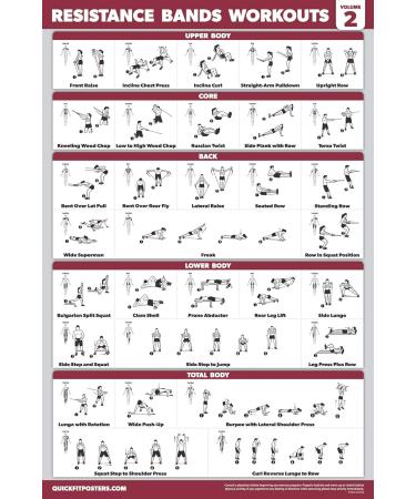Palace Learning 3-Pack - Resistance Tapes & Bodyweight Exercises Poster Set | 18x24 Laminated Training Tables for Home Workouts - Buy Online on SooperMarket.com