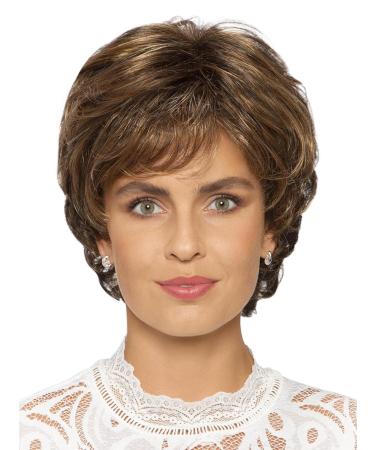 Lofty Wig Jasmin | High-Quality Synthetic Hair Wig | Realistic Medium Brown/Copper Maroon Highlights - International Shipping Available - Buy Online on SooperMarket.com