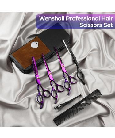 Wenshall Professional Hair Scissor for Hairdressers & Barbers - Stainless Steel Hair Cutting Shears (6.5 inch, Purple) - Buy Online on SooperMarket.com