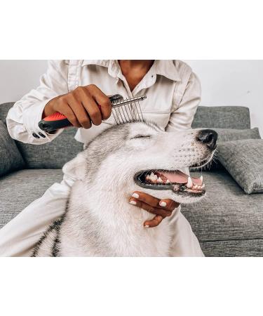 Tuff Pupper Detangling Comb | Dematting Tool for Dogs & Cats | Safely Remove Knots and Mats | Ergonomic Handle for Precision Control - Buy Online on SooperMarket.com