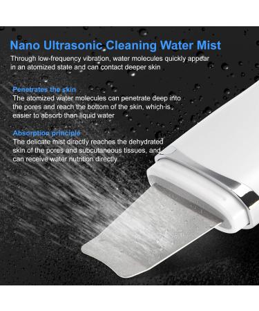 Skin Scrubber Face Spatula Exfoliator & Blackhead Remover with 5 Modes LED Display - Facial Pore Cleaner & Comedones Extractor for Deep Cleansing - Buy Online on SooperMarket.com