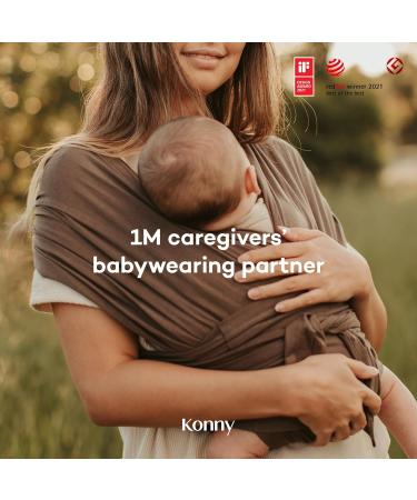 Konny Baby Carrier Original Elastech - Custom Fit Carrier Hassle-Free Easy to Wear Infant Sling Wrap Perfect for Newborn Babies up to 44 lbs Toddlers (Black 2XL) 2XL 01Elastech-Black - Buy Online on SooperMarket.com
