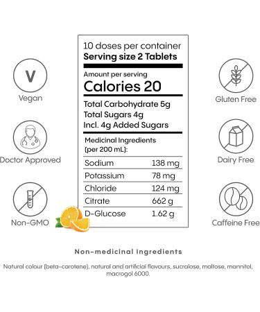 Hydralyte Effervescent Electrolytes Tablets - Orange 20 count Orange 20 count (Pack of 1) - Buy Online on SooperMarket.com