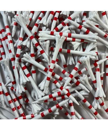 Champ 2-3/4" My Hite FLYtee Stripe Golf Tee, 100 Count White/Red