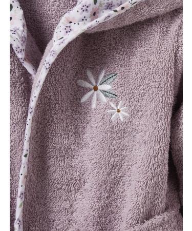 Vertbaudet Girls Baby Bathrobe 'Flower Magic' Oeko-Tex 86 Violet - Soft Stylish & Eco-Friendly | International Shipping Available - Buy Online on SooperMarket.com