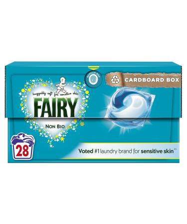 Fairy Non Bio All-in-1 PODS Laundry Detergent Washing Liquid Tablets / Capsules 112 Washes (4x28) Huggably Soft For Sensitive Skin